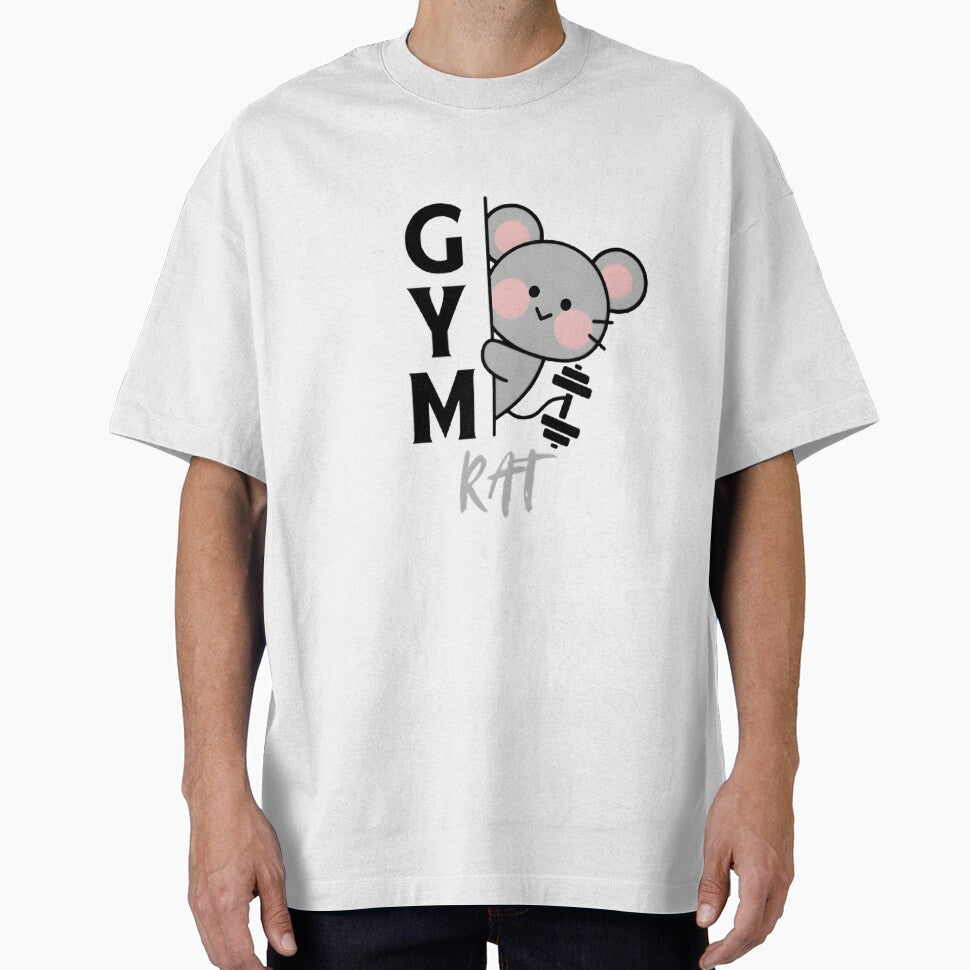 Cute Gym Rat – Funny Fitness Mouse Workout Gym Lover Design by Rebel Weave