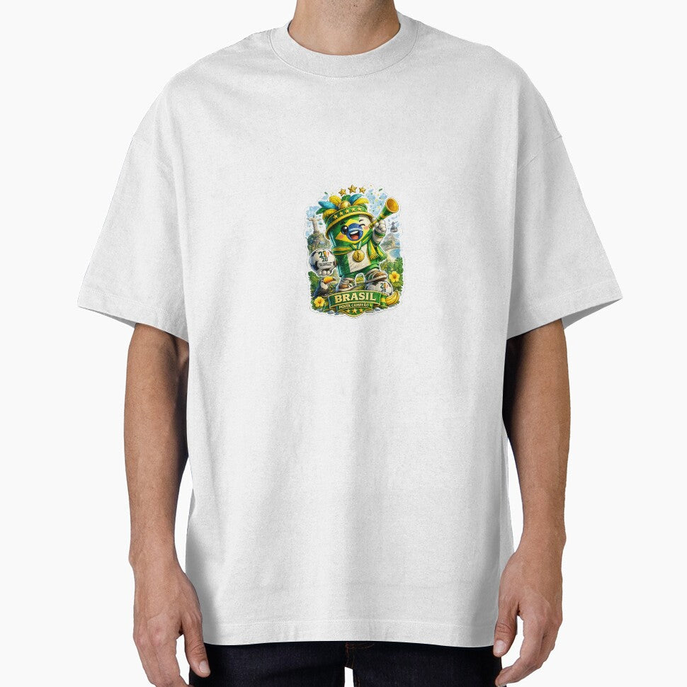 Brazil Soccer Fan Sticker | Cute Brazilian Football Champion Mascot by Julianto Tri Rizki Unisex , , , Long Sleeve Tee