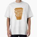 Coffee Cult Minimalist Takeaway Cup Typography Design by FlatInkStudio