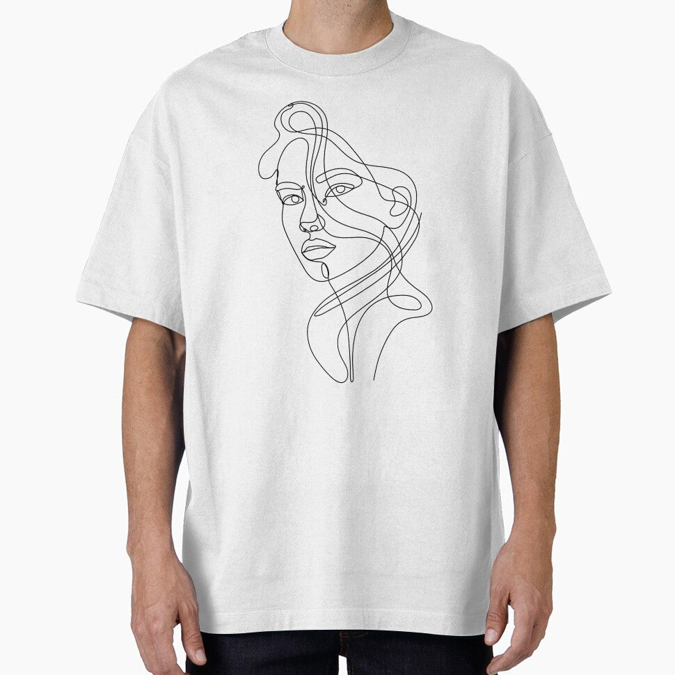 Just A Line - Woman Face - Statuesque Woman by altandesign