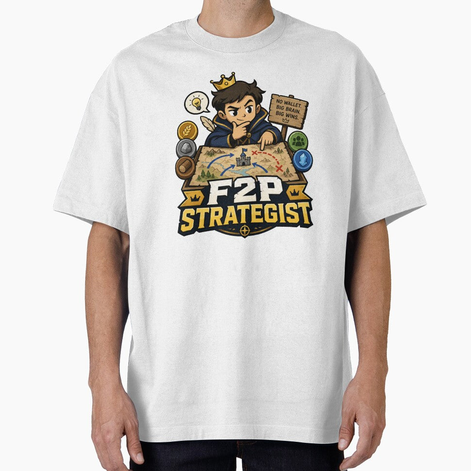 F2P Strategist Free To Play Gamer Shirt & Sticker by Super Glopz