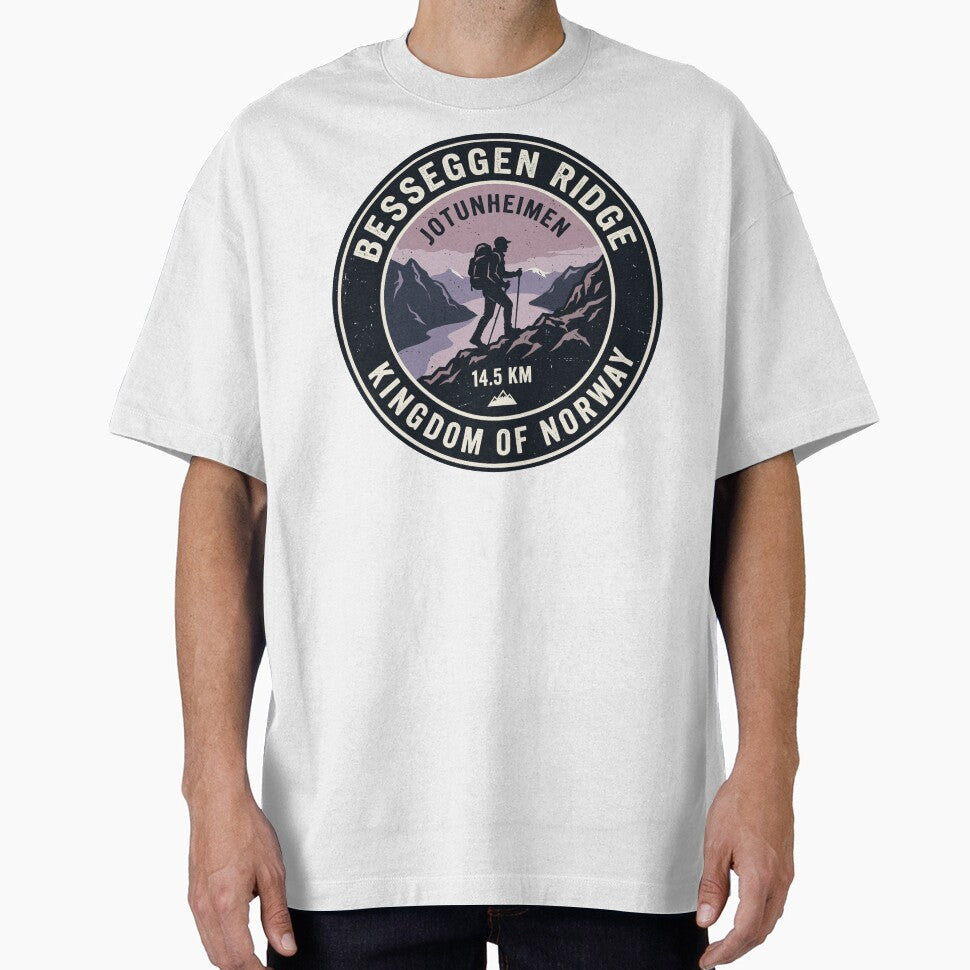 Besseggen Ridge Hiking Adventure Norway Badge by Digital Art Works  Hub