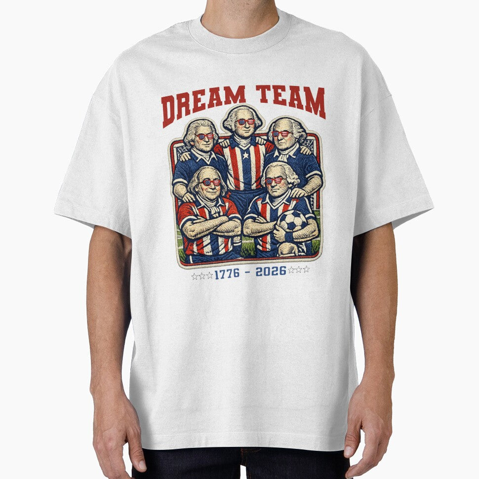 Dream Team USA Founding Fathers Soccer Team Funny 4th of July America 250th Anniversary by Youngkev-arts