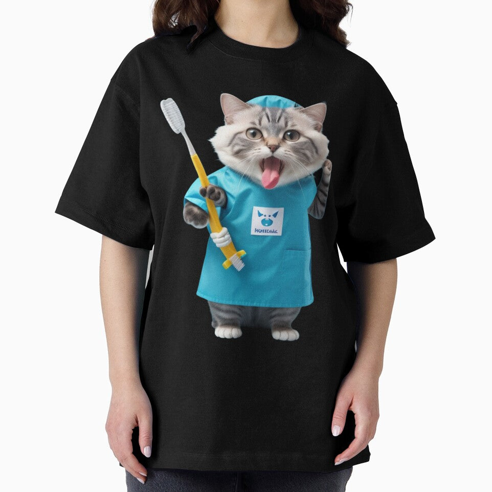 Cat Dentist Expressing Importance of Dental Care by AmmarTabby