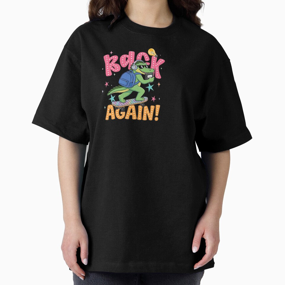 Retro Crocodile Back To School Skateboard Kids by KroghDs