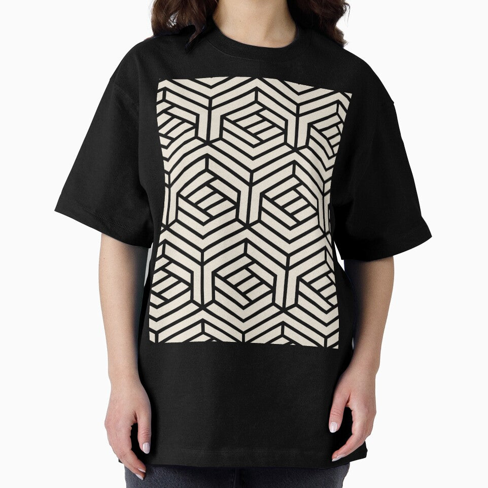 Tan and Black Modern Cube Geometric Shape Pattern Pairs 2022 Popular Color Collector's Item AF-45 - Colour Trends - Shades - Hues by ColorOfTheYears