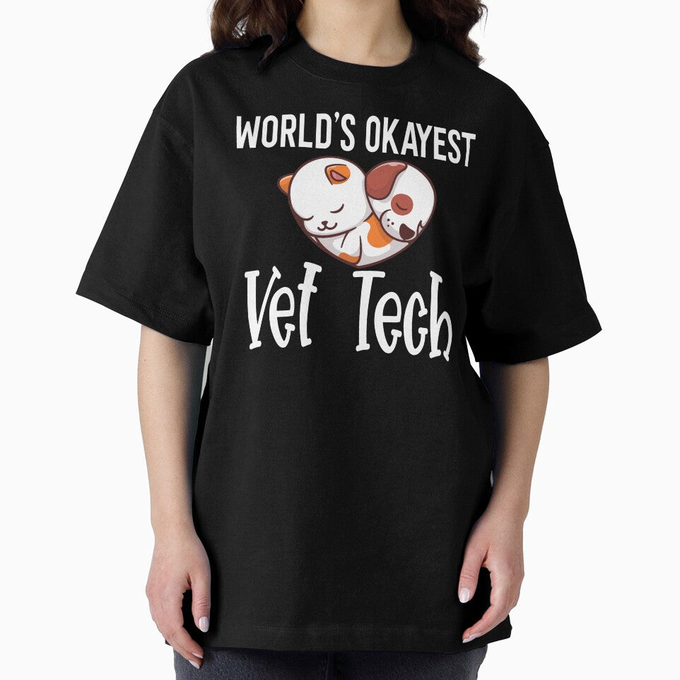 World's Okayest Vet Tech Funny Veterinary Technician by ZiesMerch
