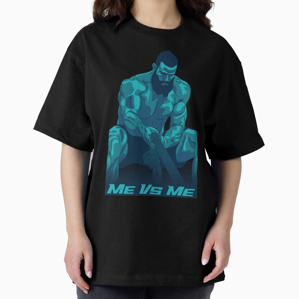 Empowering Unisex Heavy Cotton Tee: 'Me vs Me' Motivational Shirt, Fitness Gift, Gym Apparel, Self-Improvement, Casual Wear - Gym Clothes by UsandCoDesigns
