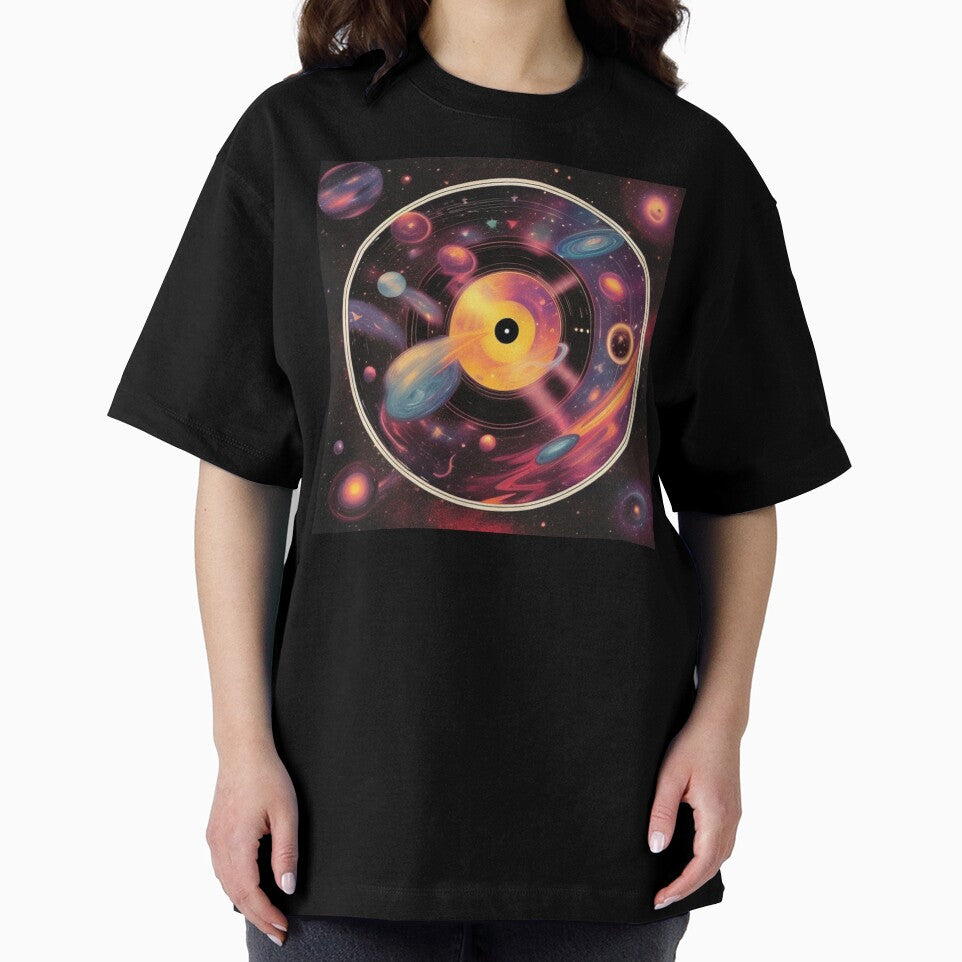 Retro Futurism Galaxy Vinyl Record by musicgeniusart