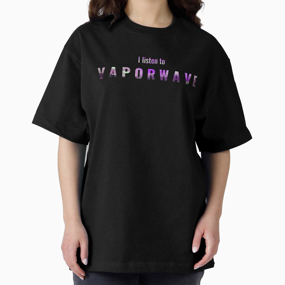 I Listen To Vaporwave, 80s Neon Aesthetic by MusicArtAndGrind