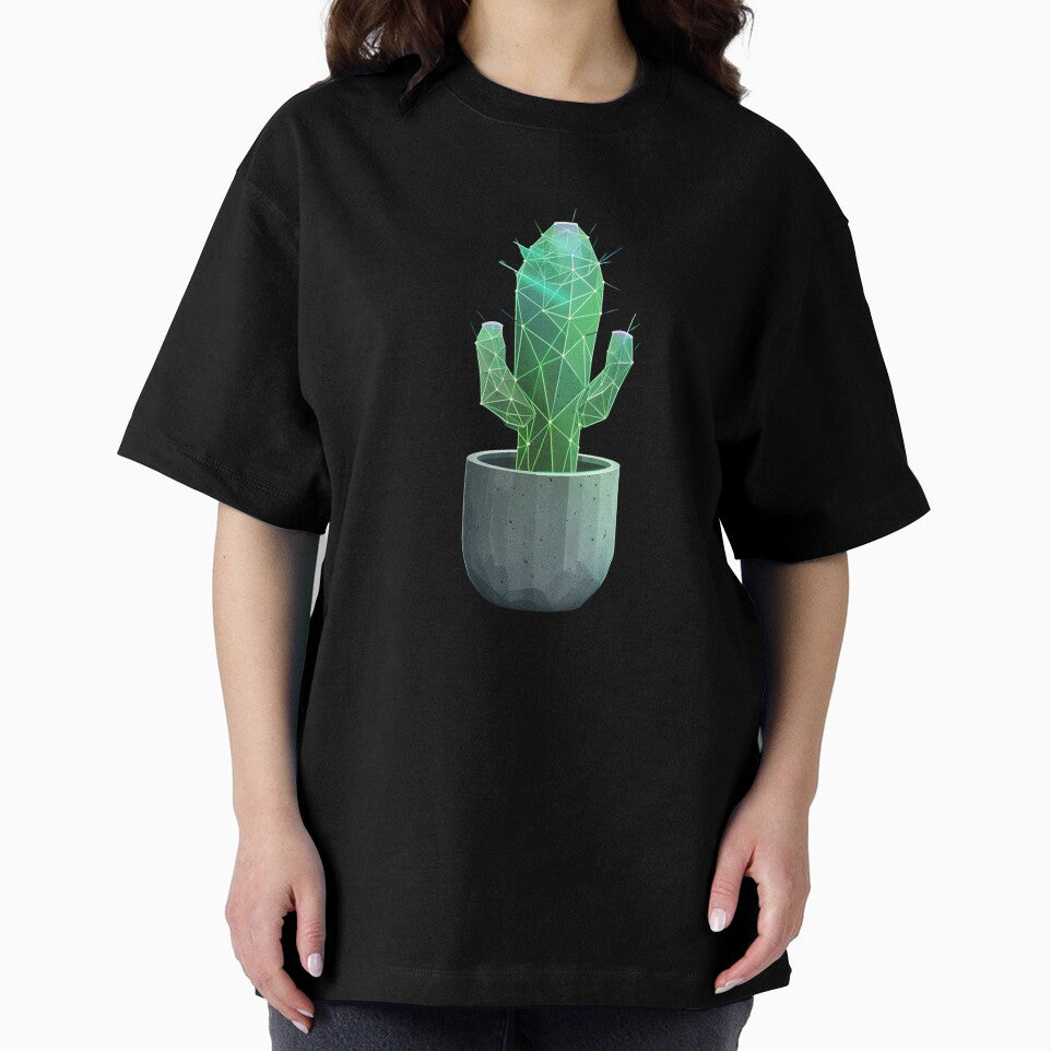 Neon Glowing Cactus Art - Minimalist Plant Design by STATIC SOUL