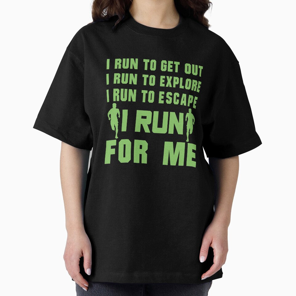I Run To Get Out, I Run To Explore, I Run To Escape, I Run For Me - Funny Running Quotes -  Green, Violet, Gray, White - Marathoner Gift, Runner's Gift, Running Gift by RaceRunnerz-