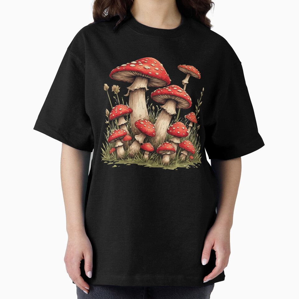 Enchanted Red Toadstools – Vintage Woodland Mushroom Illustration by Karolina’s Cozy Creations