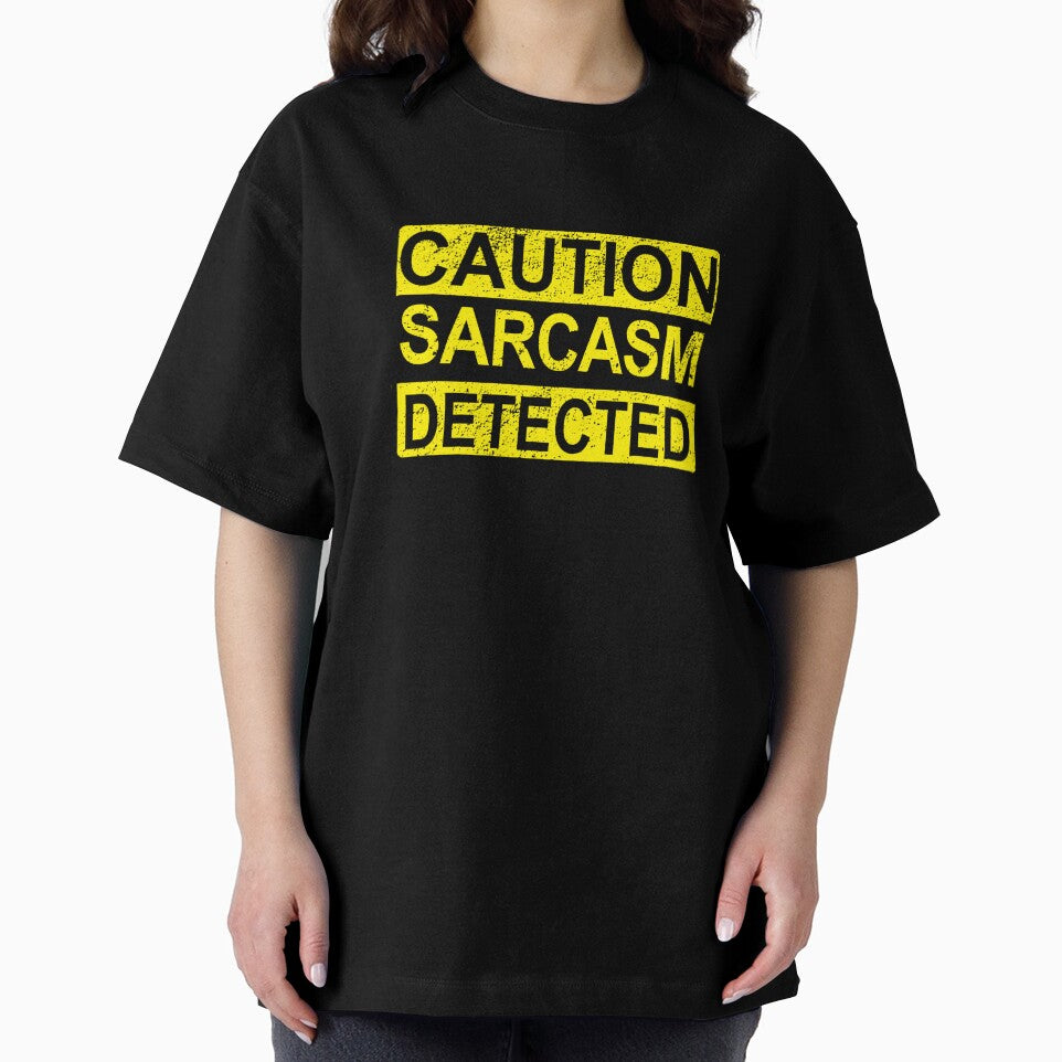 Caution: Sarcasm Detected Funny Sarcastic Humor & Quotes Distressed by BazaarTrades