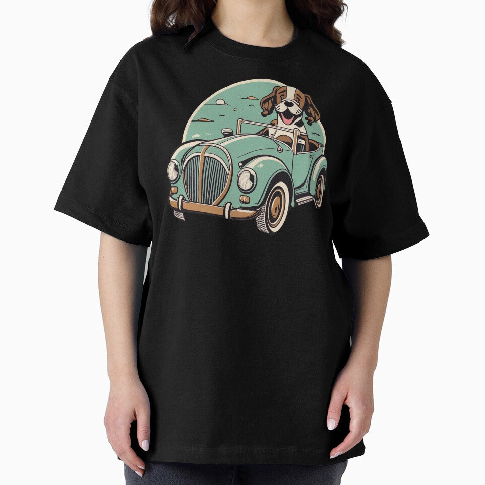 cute dog in retro car by MagelliShop