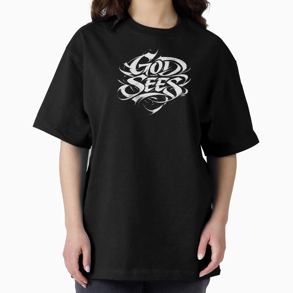 God Sees – Bold Graffiti Typography Street Art Design by VikArtStudio