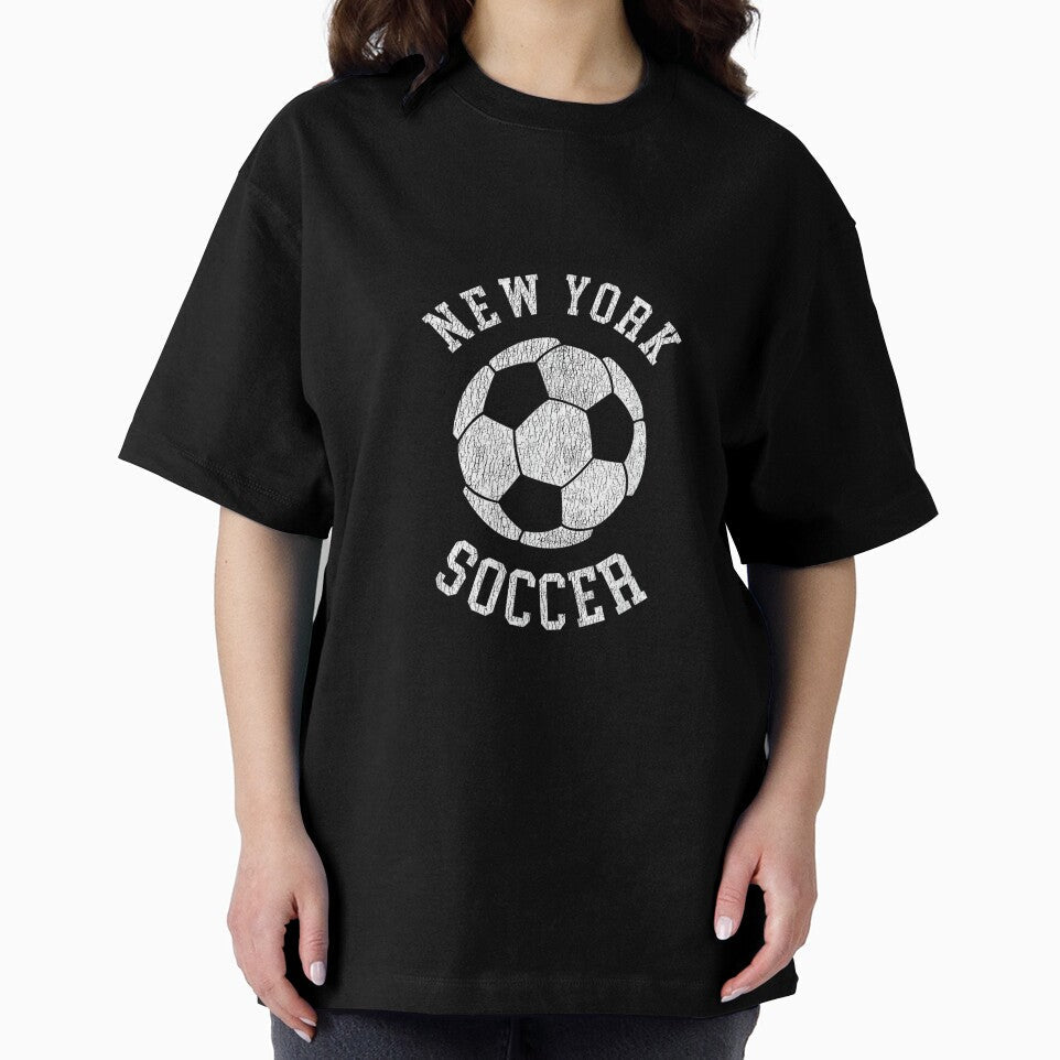 New York Soccer Retro Distressed 90's Vintage by MollyLYork Unisex , , , Long Sleeve Tee
