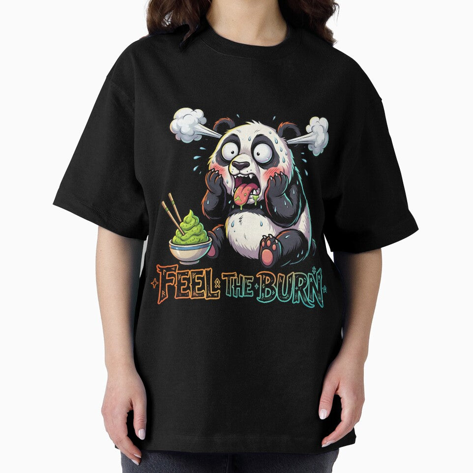 Funny Wasabi Panda Spicy Reaction - Feel The Burn Kawaii Food Pun by The Grumpy Pet Club