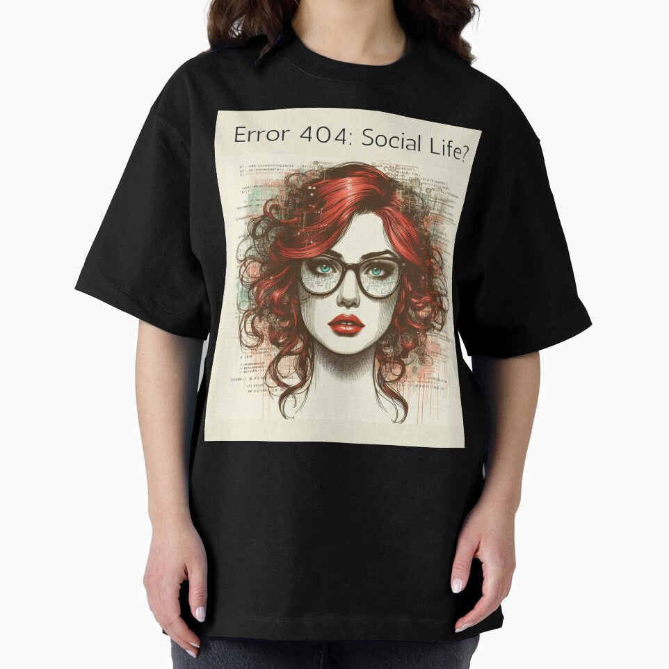 Geek Tee Error 404 Social Life T-shirt Tshirt by CottageGingham