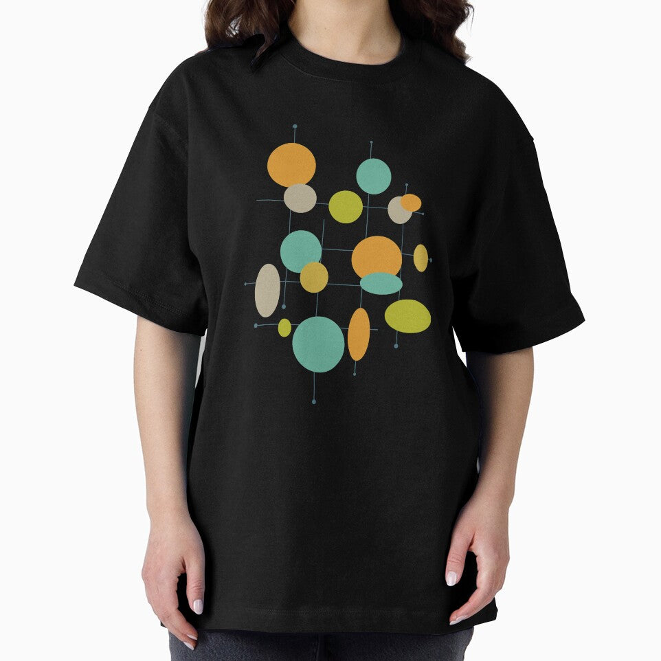 Mid Century Circles Orange Green Turquoise by Orchard Berry