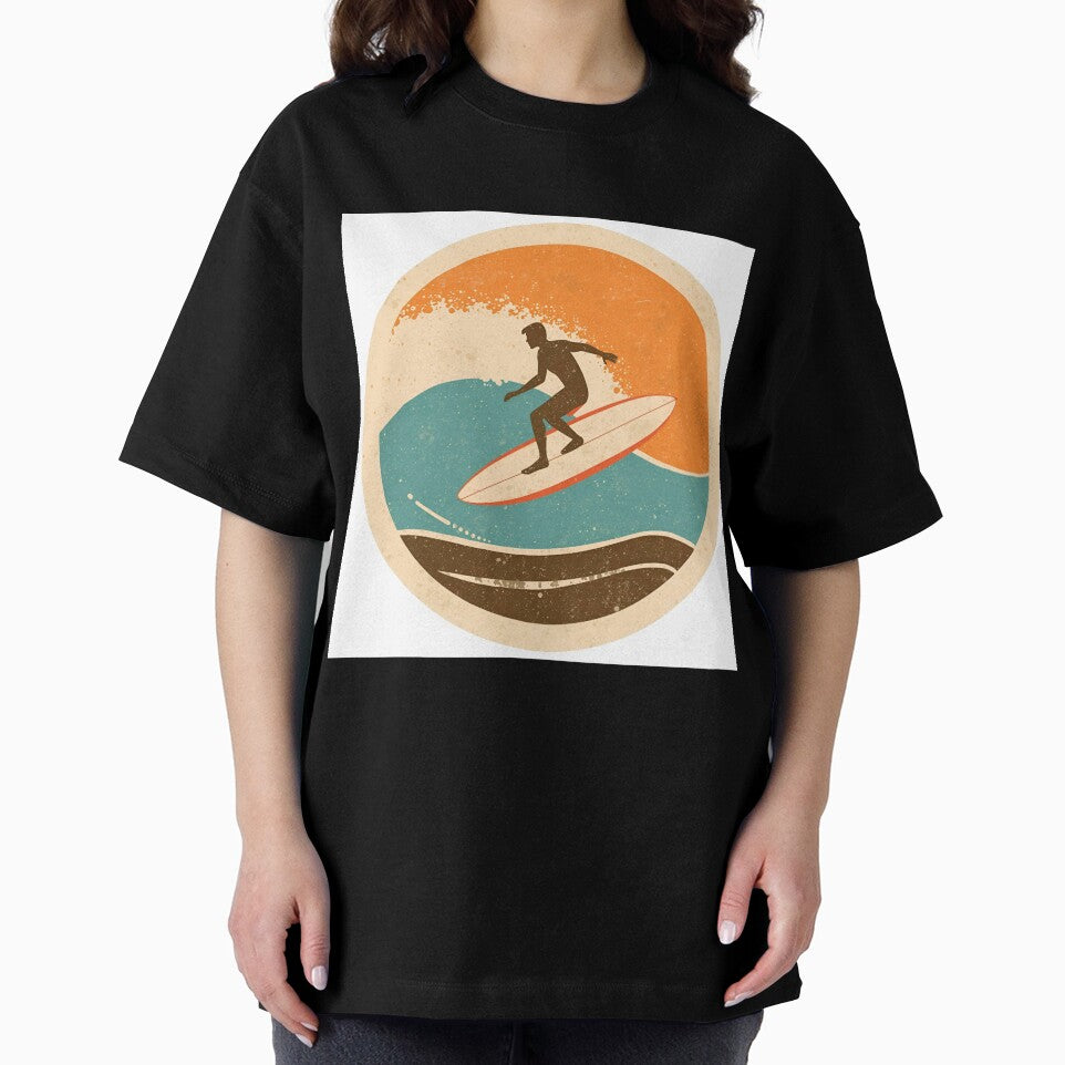Vintage Surfing Scene by MonishArt