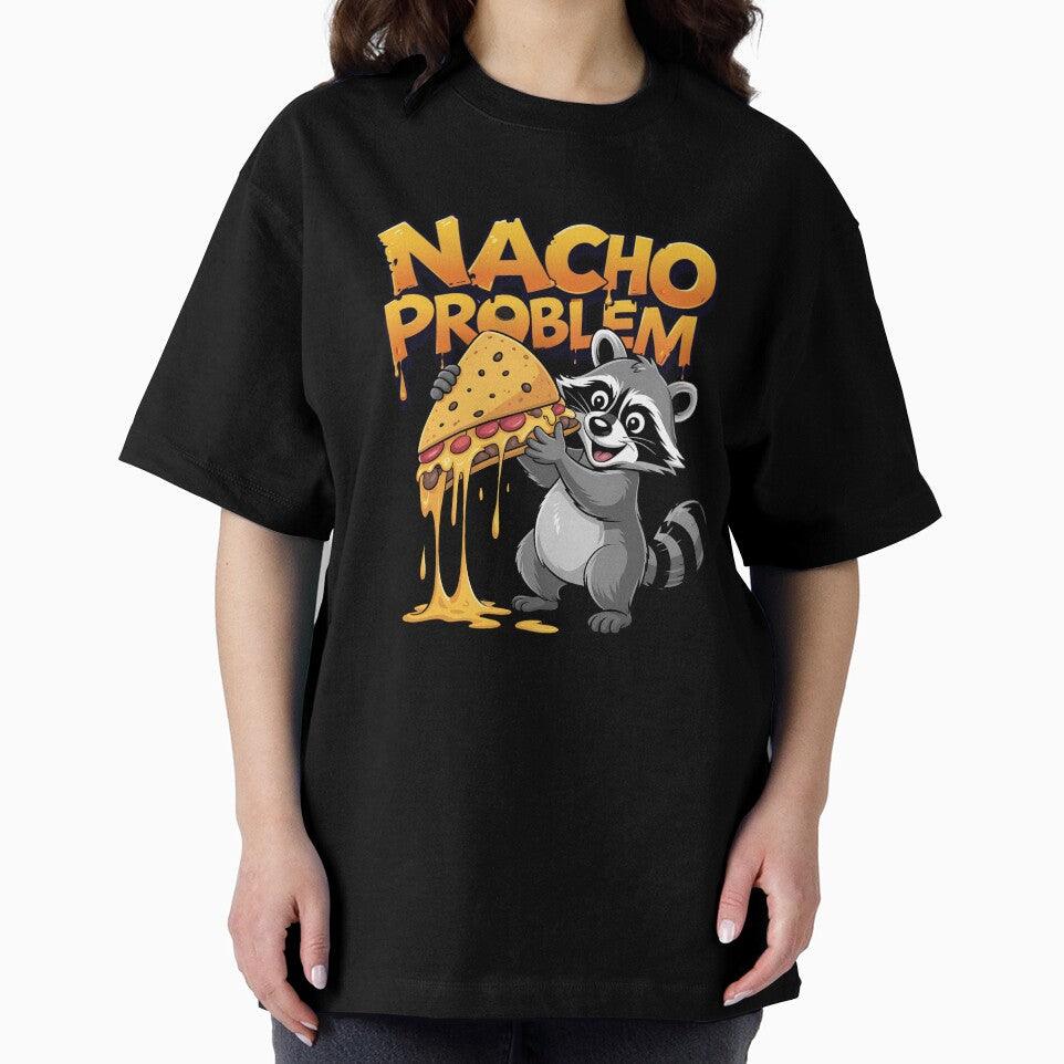 Nacho Average Mood, Funny Raccoon Snack Art by Bliss Find And Design