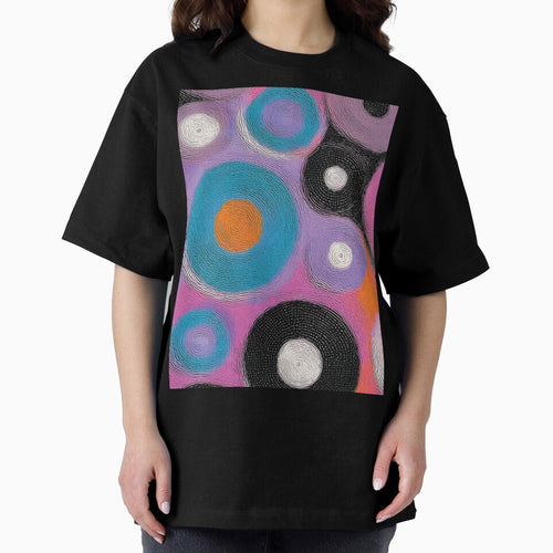 A vibrant geometric pattern design featuring overlapping circles in a three-color palette. by HEMRO