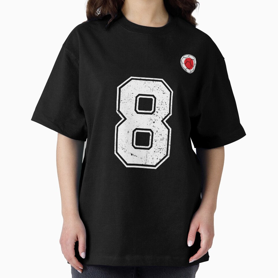 Japan Soccer Number 8 Vintage Sports Fan by LiviuGligoros Unisex , , , Long Sleeve Tee