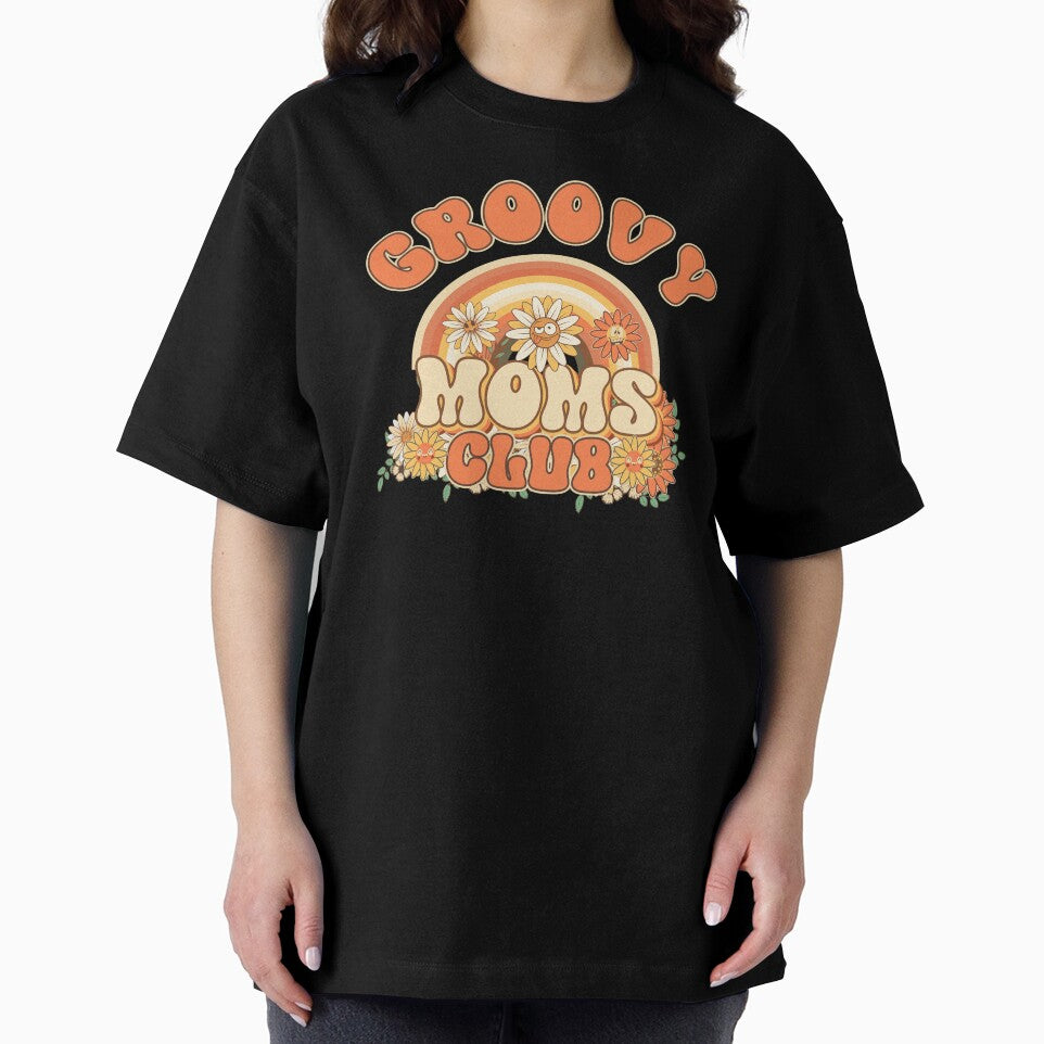 Groovy moms club Retro quote gift for funny mother Vintage floral pattern by HomeCoquette