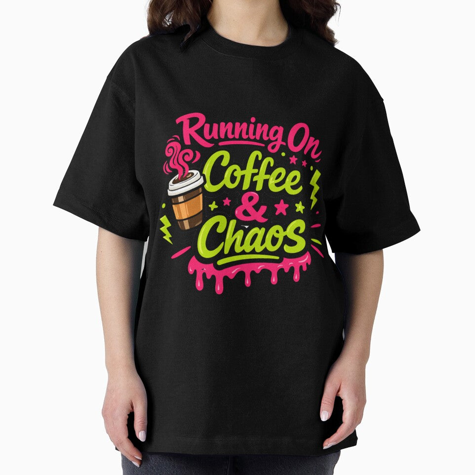 Running on Coffee & Chaos – Funny Caffeine Lover Humor Design by rushaib