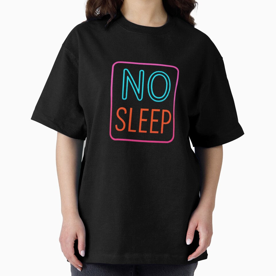 No Sleep Neon Sign – Bold Retro Glow Typography by RKNTdesigns