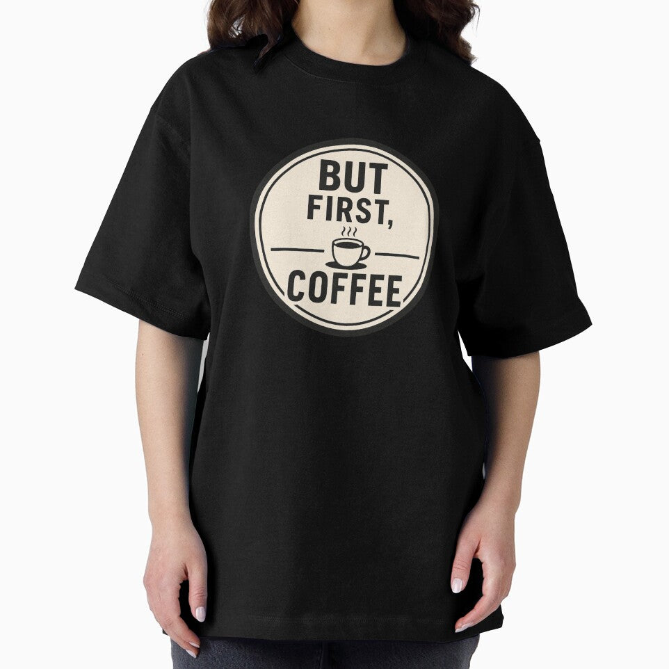 But First Coffee Minimalist Badge by EastEndTownie