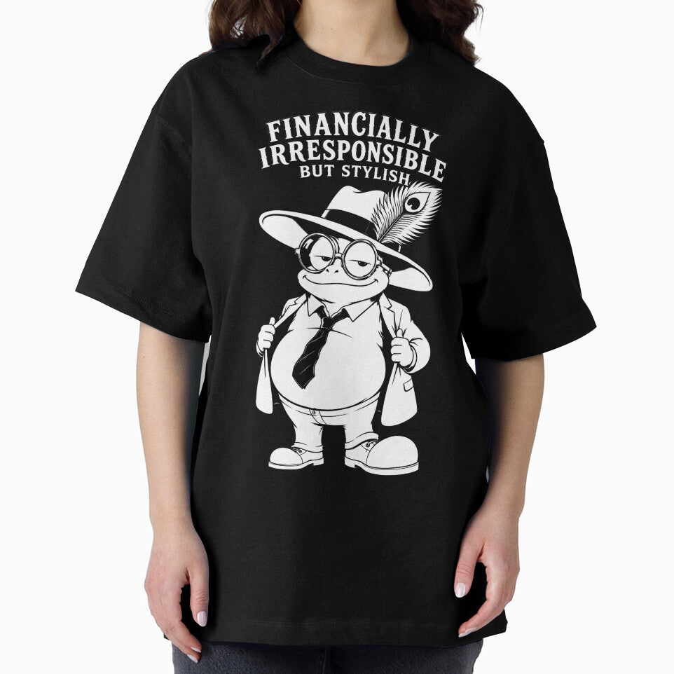 Financially Irresponsible But Stylish Frog by JustLaughCo