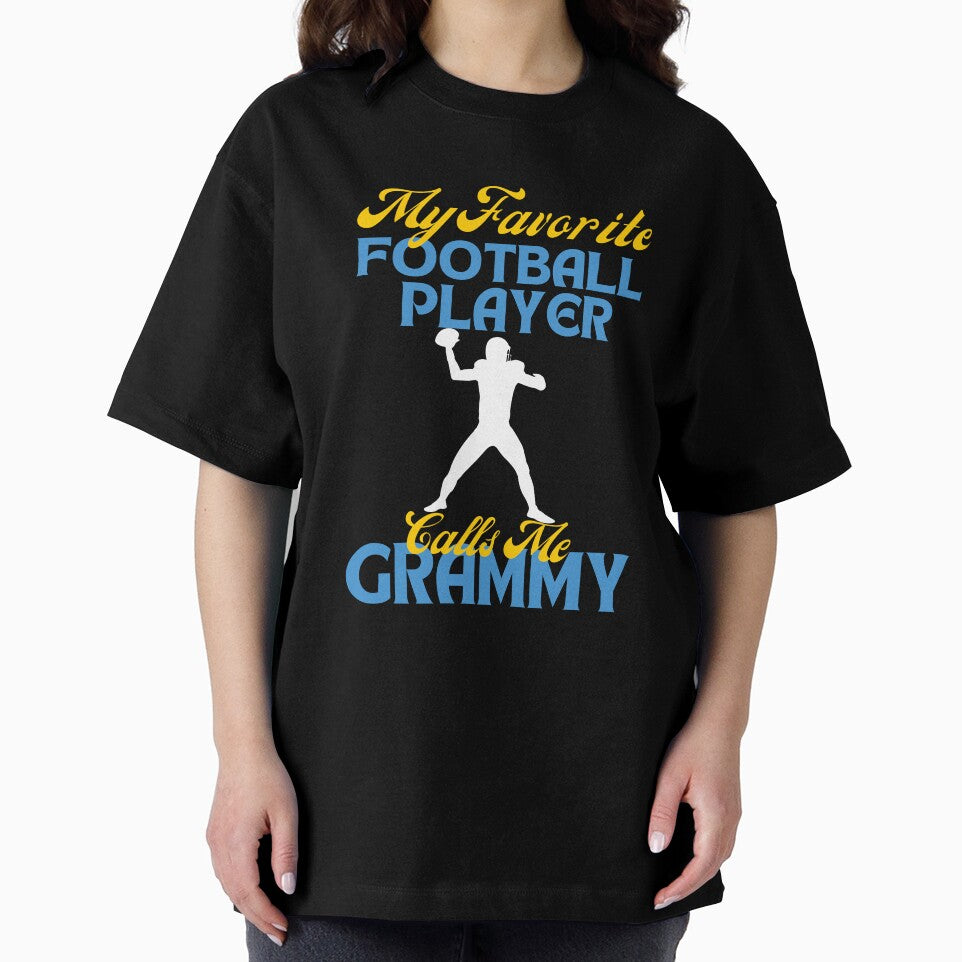 My Favorite Football Player Calls Me Grammy Grandparents by MagicSD Designs Unisex , , , Long Sleeve Tee