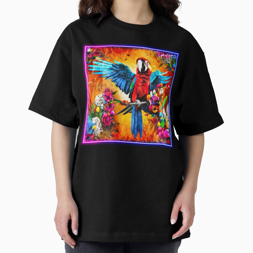 Graffiti style parrot by Drone-tees