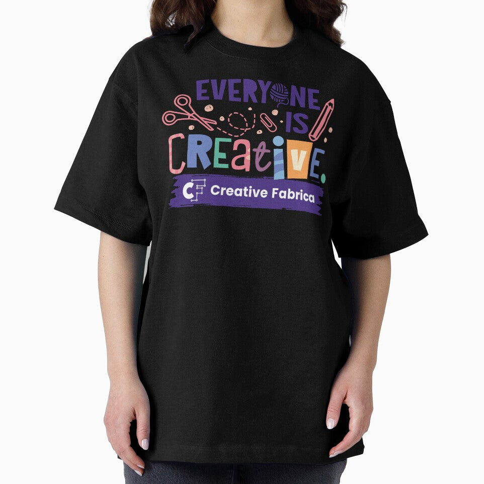 Creative Fabrica "Everyone is Creative" Quote by CFMerch