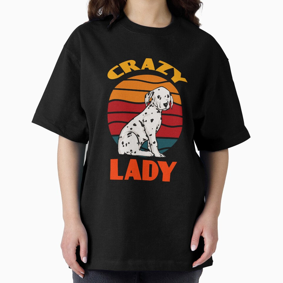 Crazy Dalmatian Lady Mother's Day Dog Lover Cute Sunser Retro Funny by Meteor77