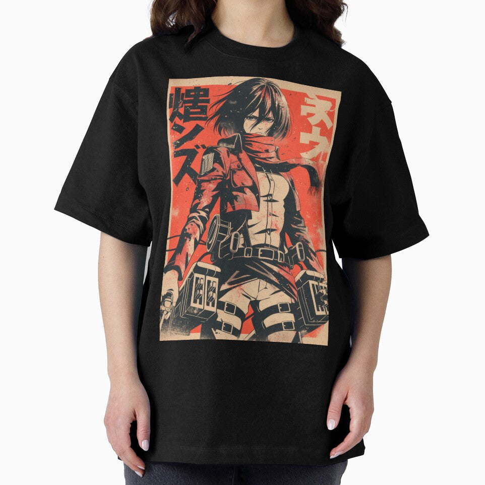 Mikasa Vintage Grunge Orange by AnimeArsenalPrints