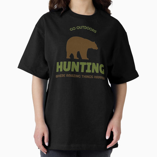 'BEAR HUNTING WHERE AMAZING THINGS HAPPEN' Collection by JRM Tees & More Store