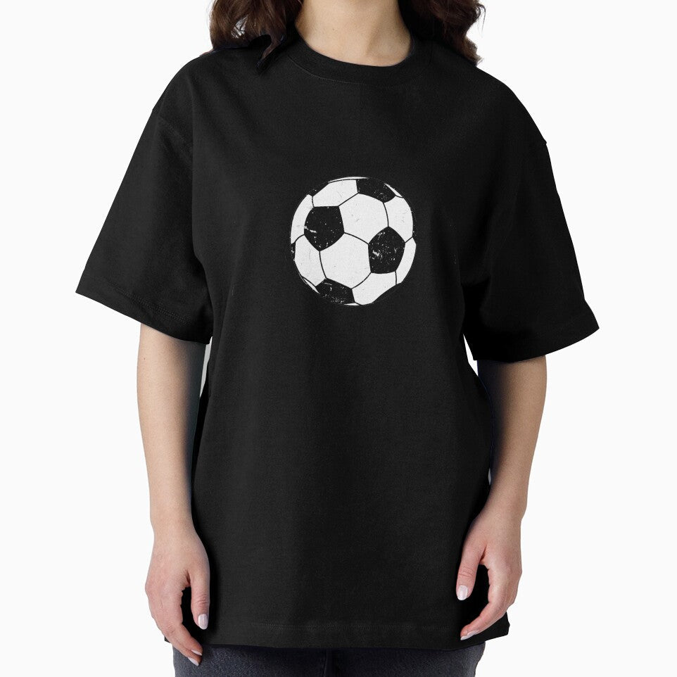 Distressed Soccer Ball Game Day Football Sports by XuanhieuBp Unisex , , , Long Sleeve Tee