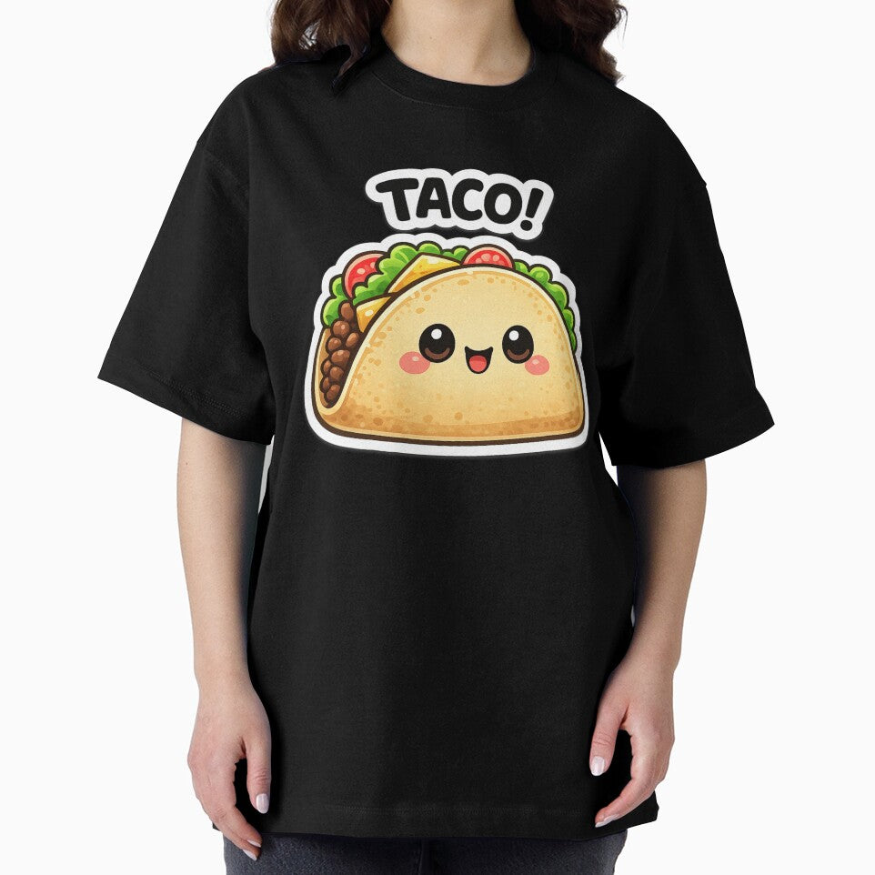 Smiling Taco with Toppings Cute Mexican Food Sticker by LongIslandDesgn