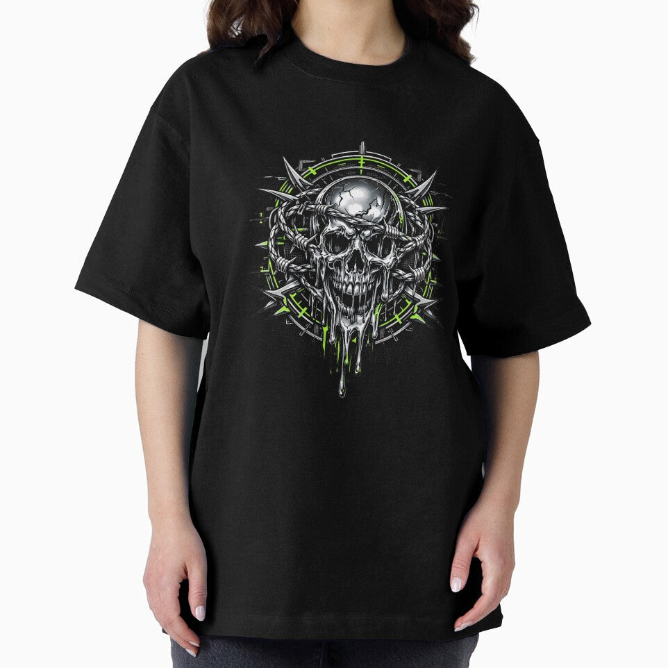 Distressed Cyber Glitch Heart Hoodie, Underground Gothic Y2K Tee, Alternative Streetwear Graphic Shirt, Heavy Metal Aesthetic by TrendingView