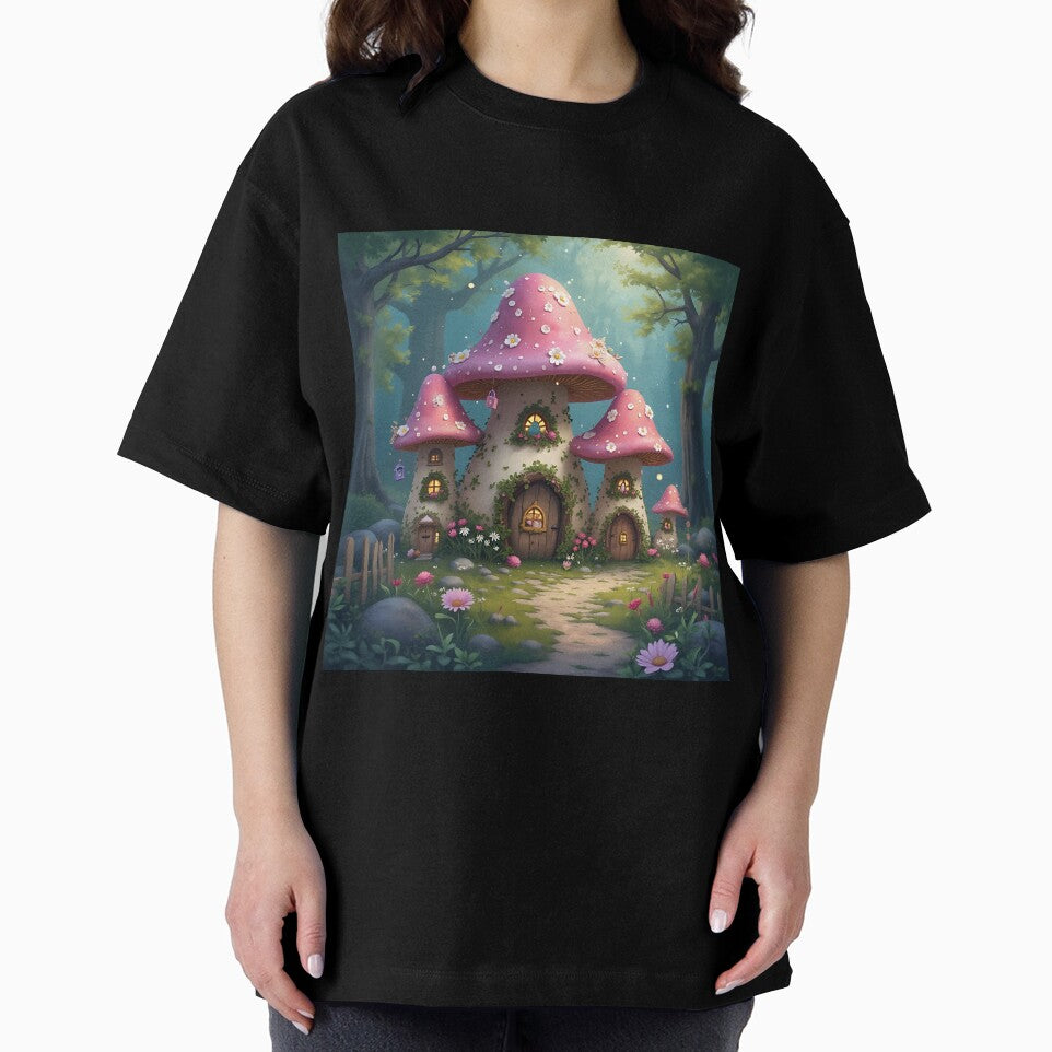 Cottagecore Mushroom Village Sticker by StellarHues