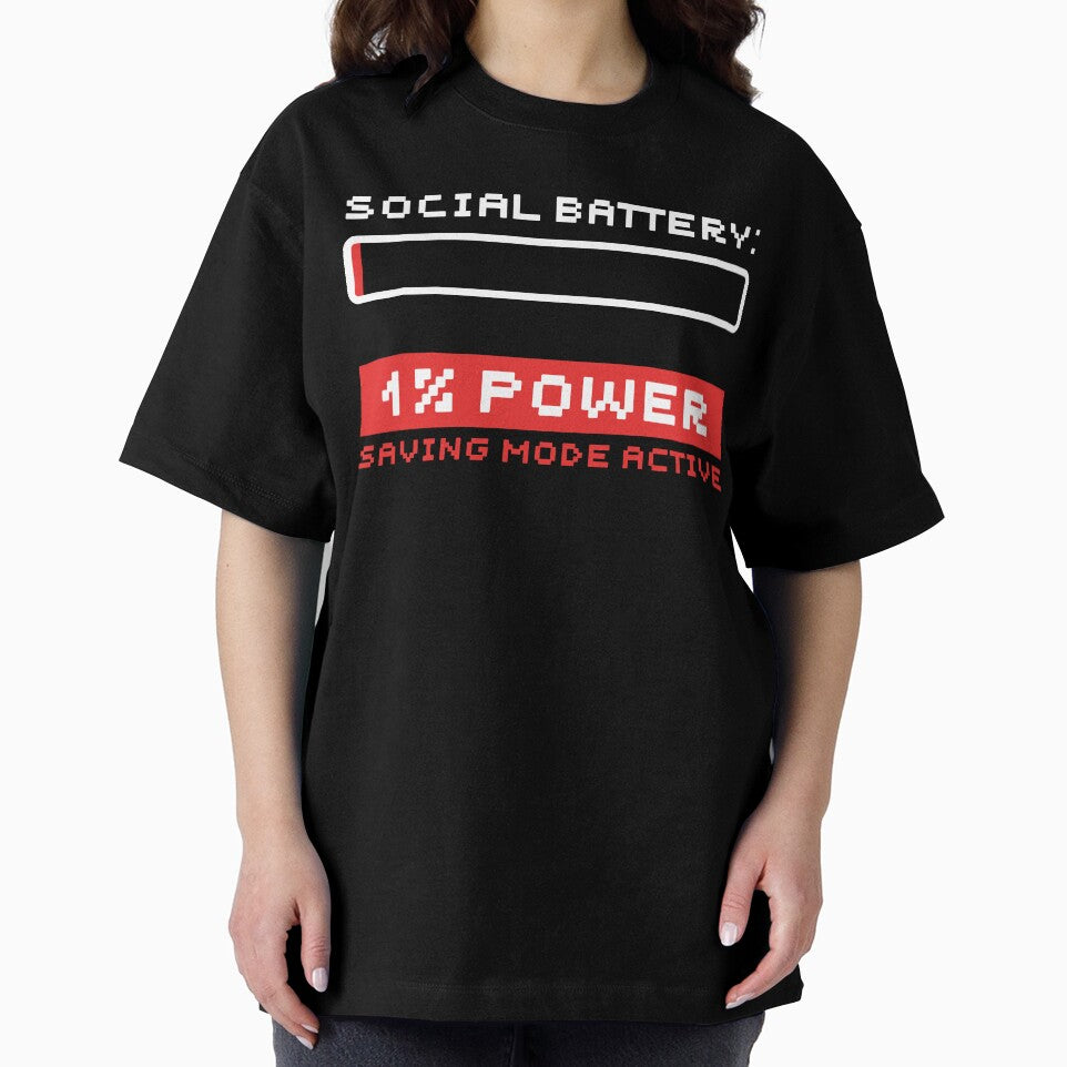 Funny Social Battery Loading Low Energy Aesthetic by CarlosOddities