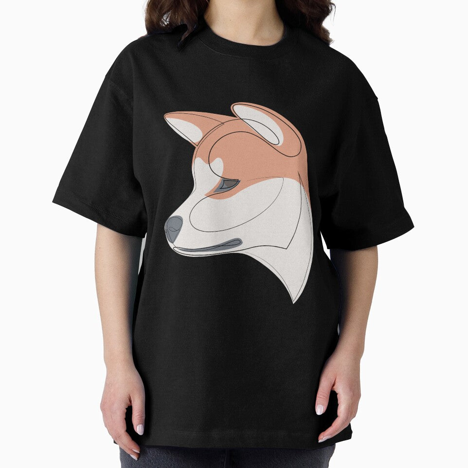Akita Inu - continuous line by addillum