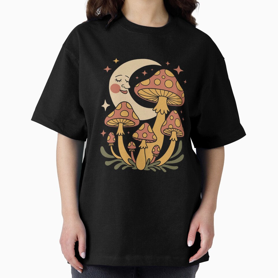 Retro Moon Mushroom Garden by zazzink