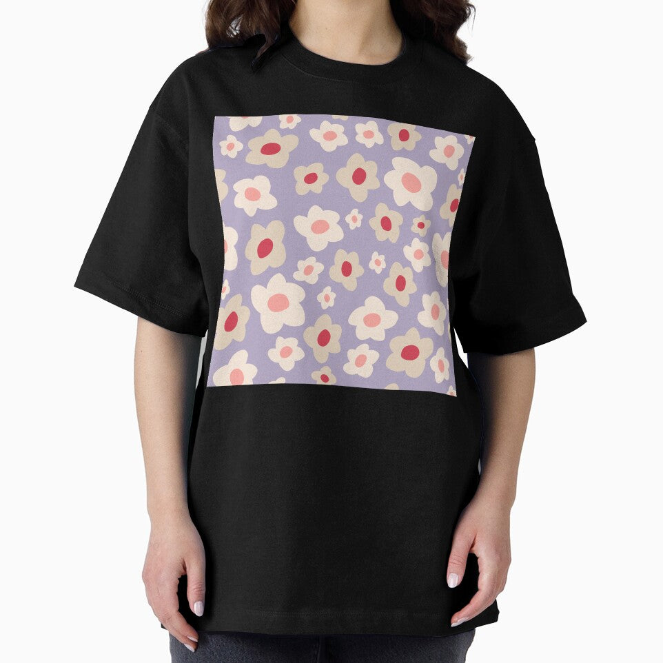 Retro Floral Surface Pattern Purple & Pink by scorpiolane