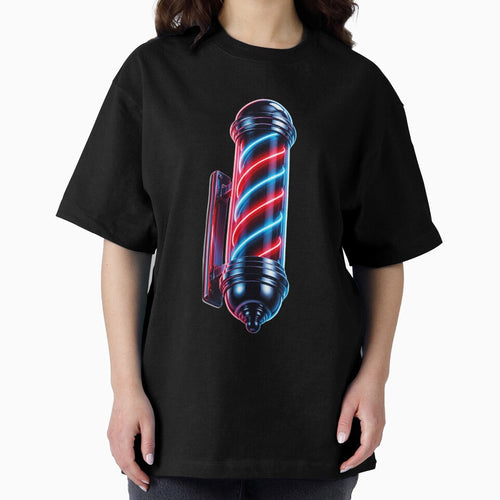 3D Neon Barber Pole Cyberpunk Barbershop Design by Barber MD Culture