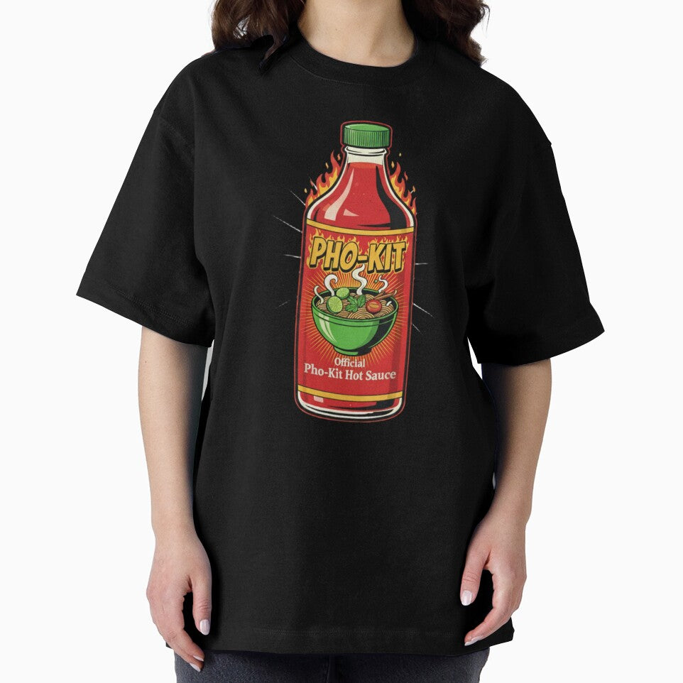 Official Pho-Kit Hot Sauce Bottle Funny by Oommen Studio