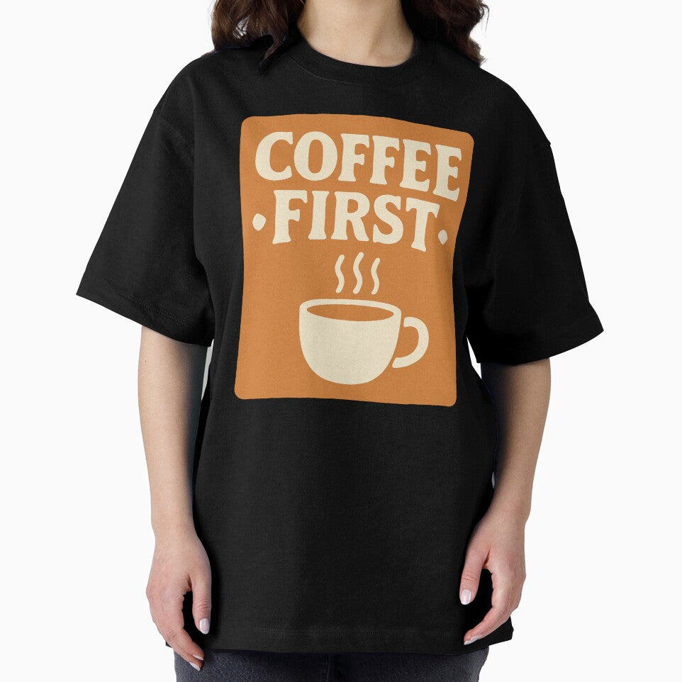 Coffee First – Retro Coffee Art by TinyDoodles